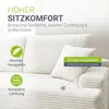 Juskys Sofa Coredo - Creme, moderne Couch aus Cord mit Produktbild-Vorschau 4