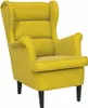 vidaXL Křeslo Mustard Yellow Velvet Náhled obrázku produktu 1