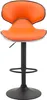 A studio shot of an orange and black bar stool. Podgląd zdjęcia produktu