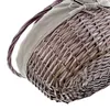 Einkaufskorb "Modern" aus Weide, grau, oval, umlegbare Produktbild-Vorschau 5