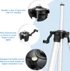 Collage of close-up shots and a main shot of a tripod with laser level mounting hardware. Náhled obrázku produktu
