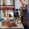 Brusné listy zrnitost 120 93x185mm 8 otvorů na suchý zip Náhled obrázku produktu 7