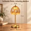 Akku-Tischlampe mit bernsteinfarbenem Glasschirm, Produktbild-Vorschau 6