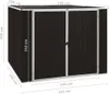 vidaXL Casetta da giardino Marrone 195x198x159 cm Acciaio Anteprima dell’immagine prodotto 12