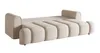 A beige sofa with a unique, segmented design is shown from a side-angle against a white background. Produktbild-Vorschau