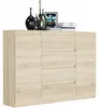 Komoda 140 cm zásuvky dveře skříňka FRAMIRE R-140-S4 sonoma Náhled obrázku produktu 3