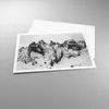 Poster - Poster ohne Rahmen - Alpen Schnee Monochrom - Produktbild-Vorschau 3