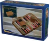 The image shows the packaging of a Backgammon game set, with the game board open and displayed. Podgląd zdjęcia produktu