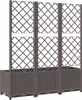 vidaXL Sadzarka z kratką brązowa 120x40x136 cm PP Podgląd zdjęcia produktu 6