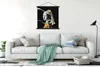 MuchoWow® Textilposter Mädchen mit Perlenohrring - Gold - Produktbild-Vorschau 3