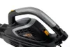 Close-up of the handle and body of a black leaf blower. Produktbild-Vorschau