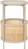 Makoto Beistelltisch Ø30cm mit Rattan Taupe Produktbild-Vorschau 1