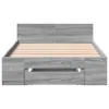 The Living Store Bettgestell mit Schublade Grau Sonoma Produktbild-Vorschau 5
