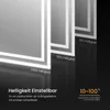 A diagram showing different brightness levels of a mirror's LED light. Anteprima dell’immagine prodotto