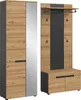 Garderobe Set 3-teilig "Cooper" in Artisan Eiche und grau Produktbild-Vorschau 1