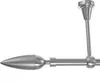 Gardinenstange mit Deckenhalterung I Metall Edelstahl Look Produktbild-Vorschau 1