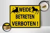 Holzschild Warnung Betreten der Weide verboten, 40 x 30 cm, Produktbild-Vorschau 2