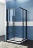 AICA Eckeinstieg 90x90x195cm 6mm ESG-glas Schwarz Produktbild-Vorschau 4