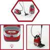 A collage of images showing a red toy vacuum cleaner and its features. Produktbild-Vorschau