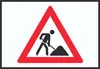 Achtung Baustelle Symbol Schild Arbeitsstelle A4 Rückseite Produktbild-Vorschau 1