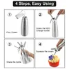 Clanmacy 500ML Sahnespender Aluminium Sahnesyphon Mit 3 Produktbild-Vorschau 3