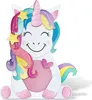 A cartoon-like unicorn decoration sitting down. Produktbild-Vorschau