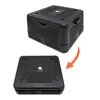 A top-down view of a folded black storage box and a side view of an unfolded black storage box. Produktbild-Vorschau