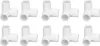 10PCS 3 Way Pipe Fittings PVC Plastový pravý úhel Tee Náhled obrázku produktu 1