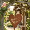 Schild Herzlich Willkommen Herz 18x20cm Garten-Deko Produktbild-Vorschau 1