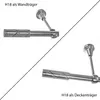 Gardinenstange Set Edelstahl Look Metall Ø 19mm zur Produktbild-Vorschau 2