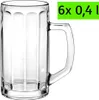 6x Bierkrug BREMA 0,4 l Bierseidel Füllstrich Bier Glas Produktbild-Vorschau 1