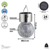 24er Set LED Solarleuchte "Crackle", ca. 6x13cm warmweiß Produktbild-Vorschau 2