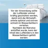 Instructions for using a product with a bed in the background. Produktbild-Vorschau