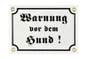 Warnung vor dem Hund Schild – 12x17 cm - Keramik Emaille - Produktbild-Vorschau 1