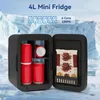 Puluomis Mini-koelkast 4L met LED-spiegel, draagbaar, Productafbeelding-voorbeeld 5