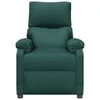 A front view of a teal fabric recliner. Náhľad obrázku produktu