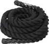 vidaXL Bojové lano čierne 9 m 6,8 kg Polyester Náhľad obrázku produktu 2