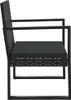 A side view of a single outdoor chair with a black cushion. Náhľad obrázku produktu