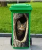 GKA Mülltonnenaufkleber Katze im Baumstamm Aufkleber für Produktbild-Vorschau 3