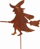 Rostikal Gartenstecker Rost Hexen Deko Figur 16 x 19 Metall Produktbild-Vorschau 1