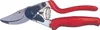 A pair of red-handled pruning shears against a white background. Produktbild-Vorschau