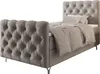 Gepolstertes Boxspringbett 120x200 ADRIA PLUS 2 - hellgrau Produktbild-Vorschau 4