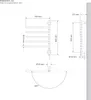 Scaldasalviette elettrico LuxeBath 450x622 mm con 5 bracci Anteprima dell’immagine prodotto 8