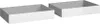 Two white storage boxes are shown side-by-side against a white background. Voir les images du produit