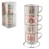 Set di 4 tazze in porcellana con supporto in metallo, marca Anteprima dell’immagine prodotto 2