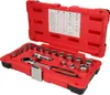 A red toolbox containing a set of sockets and a ratchet wrench. Náhled obrázku produktu