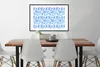 MuchoWow® Gerahmtes Poster Blumen - Muster - Blau 90x60 cm Produktbild-Vorschau 3