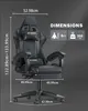 Herná stolička s opierkou na nohy - ergonomická herná Náhľad obrázku produktu 5