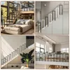 Izrielar 100 cm Rampe d'escalier en U Noir Fer Tube Voir les images du produit 6