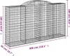 Gabionen mit Hochbogen 10 Stk 300x50x160/180cm Verzinktes Produktbild-Vorschau 6